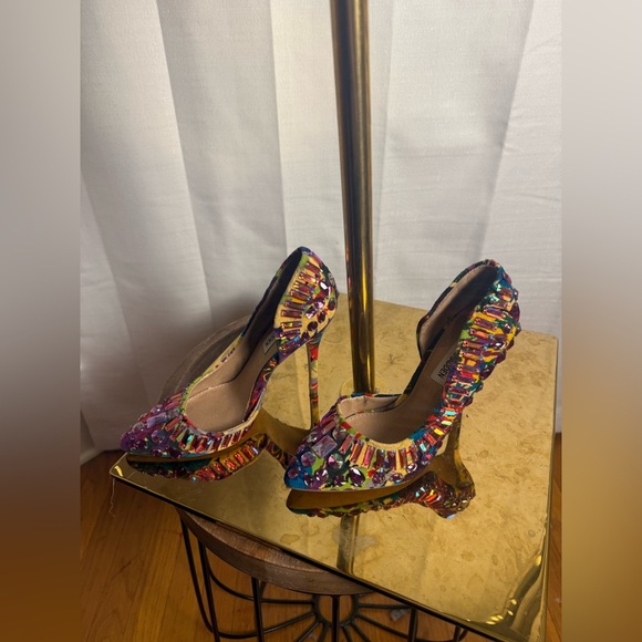 Steve Madden Purple and Blue Embellished Heels size 6 - Picture 9 of 9